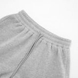 Women Fall/Winter Solid Casual Long-Sleeved Hoodies and Shorts Two-Piece Set