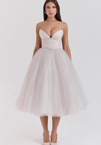 Women Sexy Strapless Backless Casual Christmas Formal Party Dress