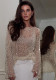 Women Sequined Knitting Long-Sleeved Top