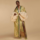 Women Beach Holidays Beach Print Cover-Up Jacket