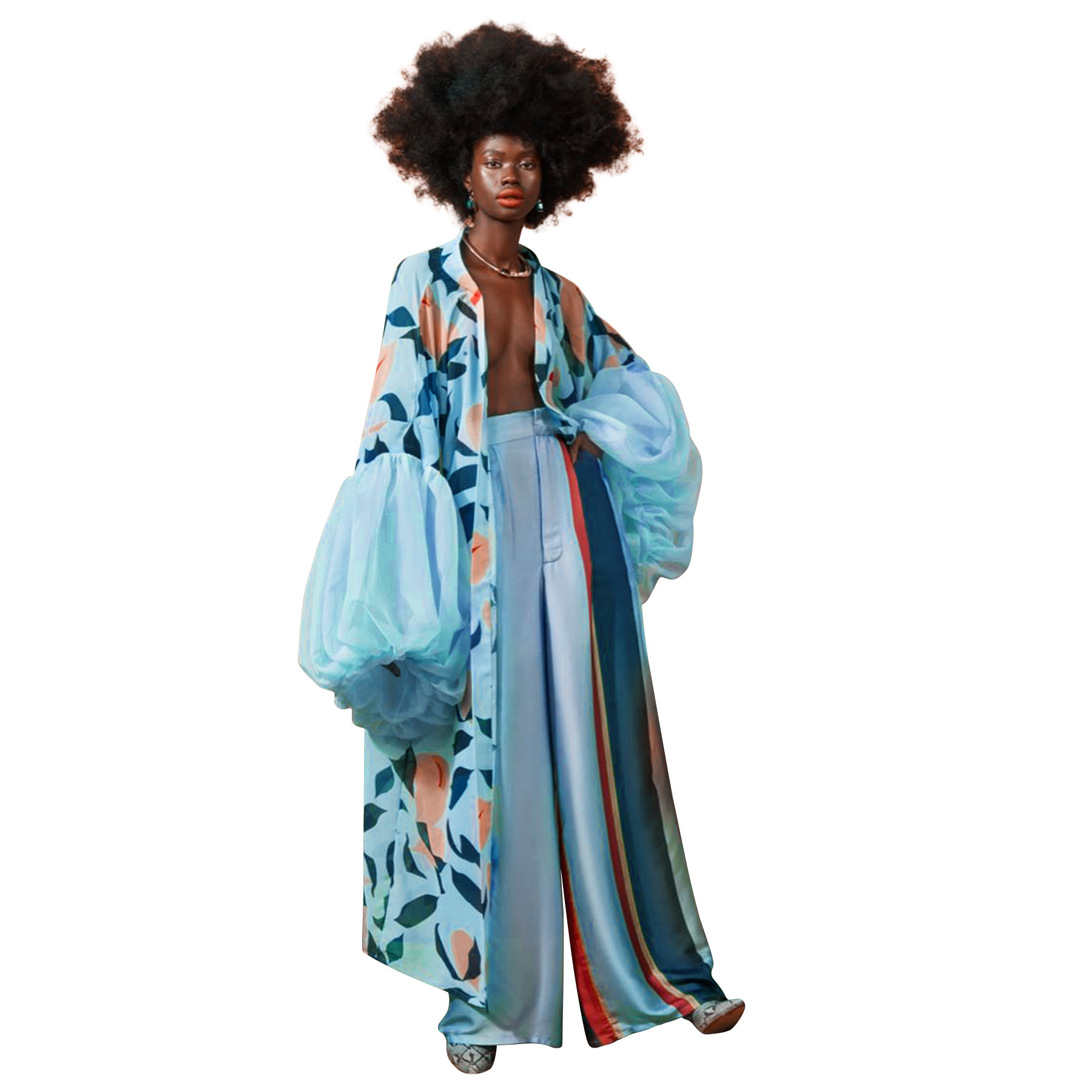Printed Cover-Up Jacket for Beach Holidays