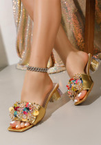 Women Sparkling Rhinestone Formal Party High-Heeled Sandals