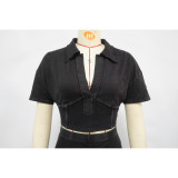 Women Sport Short-Sleeved Top and Pant Two-Piece Set