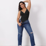 Women Bodycon Zippered Backless Body Shaping Bodysuit