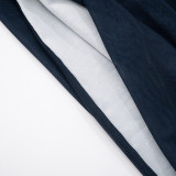 Women Sexy Backless Swing Neck Printed Side Ribbon Bodycon Dress