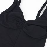 Women Bodycon Zippered Backless Body Shaping Bodysuit