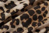 Summer Women's Sexy Leopard Print Lace Tie-Up Shirt