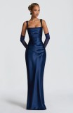 Women's Sexy Sleeveless Strappy Solid Slim Fit Long Dress