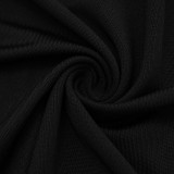 Women Fall Solid Casual V-Neck Long-Sleeved Top and Mini Skirt Two-Piece Set