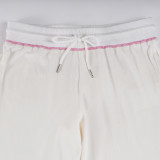 Women American-Style Fall/Winter Sport Velvet Letter Print Fur Collar Hooded Long-Sleeved Jacket and Pants Two-Piece Set