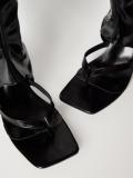 Women Sexy Black Cutout Sexy Prom High-Heeled Sandals