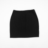 Women Fall Solid Casual V-Neck Long-Sleeved Top and Mini Skirt Two-Piece Set