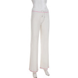 Women American-Style Fall/Winter Sport Velvet Letter Print Fur Collar Hooded Long-Sleeved Jacket and Pants Two-Piece Set