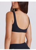 Women's Sexy Removable Seamless Color-Blocking Knot Front Tank Sports Bra