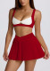 Women's Casual Pleated Running Sports Skirt