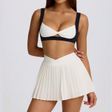 Women's Casual Pleated Running Sports Skirt