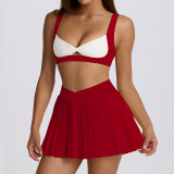 Women's Casual Pleated Running Sports Skirt