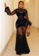 Women's Fashion Solid Mesh Strappy Slit Maxi Dress