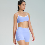 Women's Strap Removable Padding Tank Top Bell Bottom Pants Yoga Set