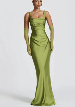 Women's Sexy Sleeveless Strappy Solid Slim Fit Long Dress Women's Sexy Sleeveless Strappy Solid Slim Fit Long Dress