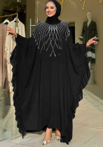 Summer Women's Fashion Beaded Casual Loose Dubai Dress