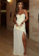 Summer Women's Fashion Sexy V-Neck Low Back Slim Fit Slit Strap Dress