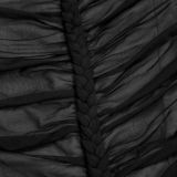 Women's Fashion Elegant Mesh Ruffle Slim Fit Bodycon Dress