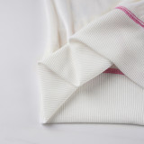 Women American-Style Fall/Winter Sport Velvet Letter Print Fur Collar Hooded Long-Sleeved Jacket and Pants Two-Piece Set