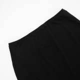 Women Fall Solid Casual V-Neck Long-Sleeved Top and Mini Skirt Two-Piece Set