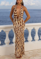 Summer Women's Tie-Dye Gradient Sexy Low Back Holidays Strappy Maxi Dress Summer Women's Tie-Dye Gradient Sexy Low Back Holidays Strappy Maxi Dress