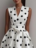 Women French Polka Dot Summer Dresses