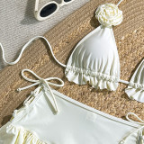 Women Sexy iSolid Three-Piece Swimsuit