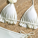 Women Sexy iSolid Three-Piece Swimsuit