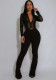 Women Sexy See-Through Long-Sleeve Jumpsuit