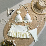 Women Sexy iSolid Three-Piece Swimsuit