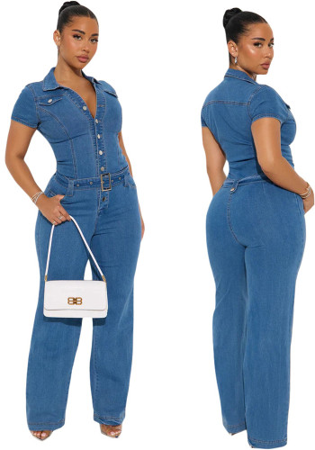 Women Sexy Denim Jumpsuit