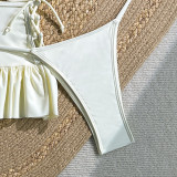 Women Sexy iSolid Three-Piece Swimsuit