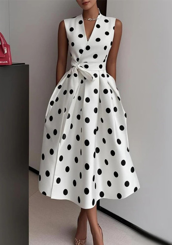 Women French Polka Dot Summer Dresses