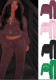 Women casual printed top and pants two-piece set