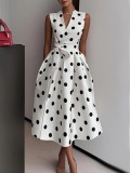 Women French Polka Dot Summer Dresses