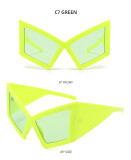 Women futuristic tech glasses, modern sunglasses