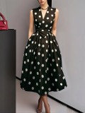 Women French Polka Dot Summer Dresses