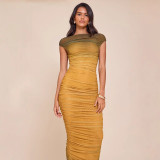 Women holiday Women gradient tie-dye sexy maxi dress