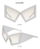 Women futuristic tech glasses, modern sunglasses