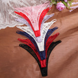 Women's Plus Size Lace Transparent Low Waist Thong