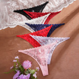 Women's Plus Size Lace Transparent Low Waist Thong