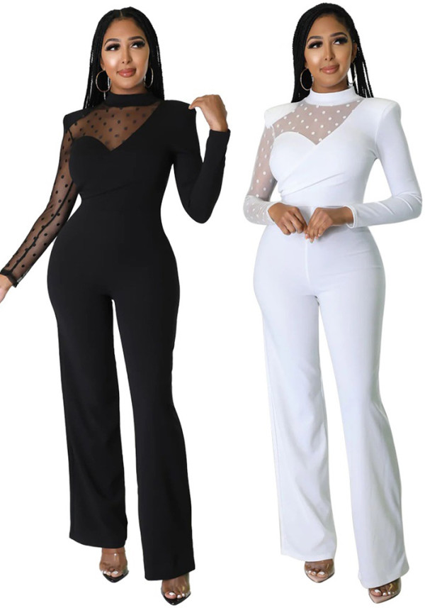 Women's Spring Solid Color Casual Jumpsuit