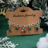 Christmas Beaded Santa Claus Gift Colorful Polymer Clay Bracelet