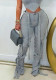 Women's Fashion Lace-Up Straight Leg Casual Pants