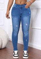 Women's Autumn Stretch High-Waist Slim Fit Denim Pants Women's Autumn Stretch High-Waist Slim Fit Denim Pants